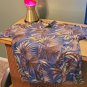 Tori Richards made in Hawaii tropical button-down collared shirt men's size L